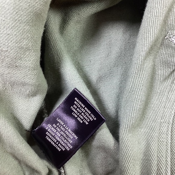 BLANKNYC Double Breasted Cropped‎ Trench Jacket Womens Olive Green S - Picture 9 of 10